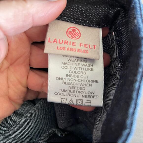 Laurie Felt 16 Embroidered Boot Cut Dark Blue Embroidered Flare Jeans NWOT - Picture 4 of 5